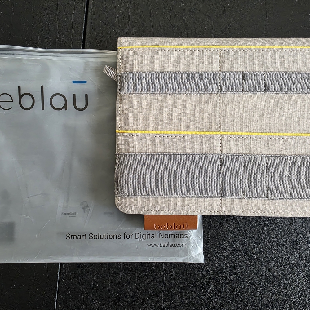 Stanley Gray and Tan Tablet Sleeve with Modern Design